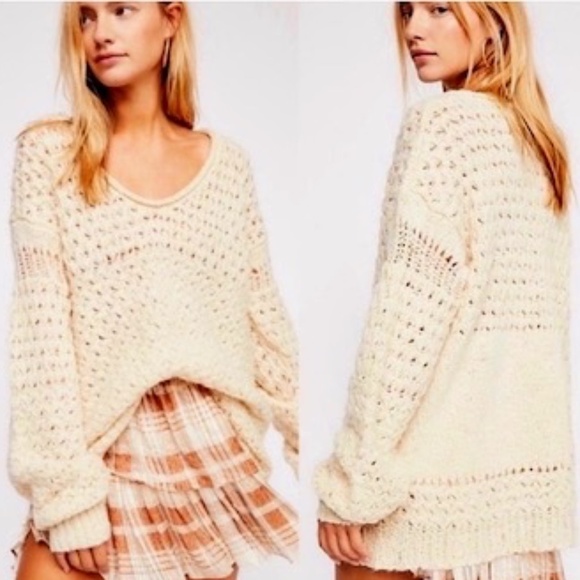 Free People Sweaters - Free People Crashing Waves Sweater Wool Blend. Size XP